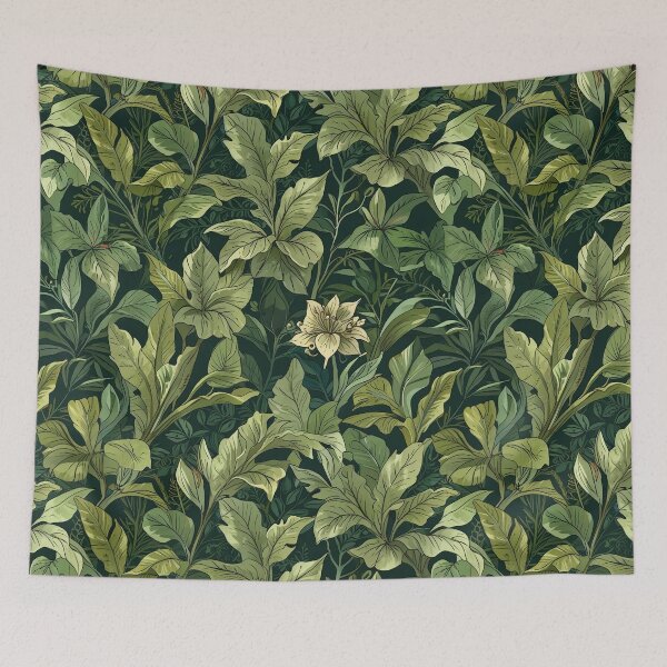 Item preview, Elegant Green Botanical Floral Pattern designed and sold by CoolPixels.