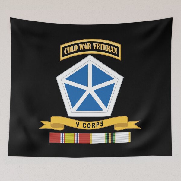 Item preview, Army - V CORPS w Br - Ribbon COLD WAR Vet Tab X 300 designed and sold by Military Insignia Products.