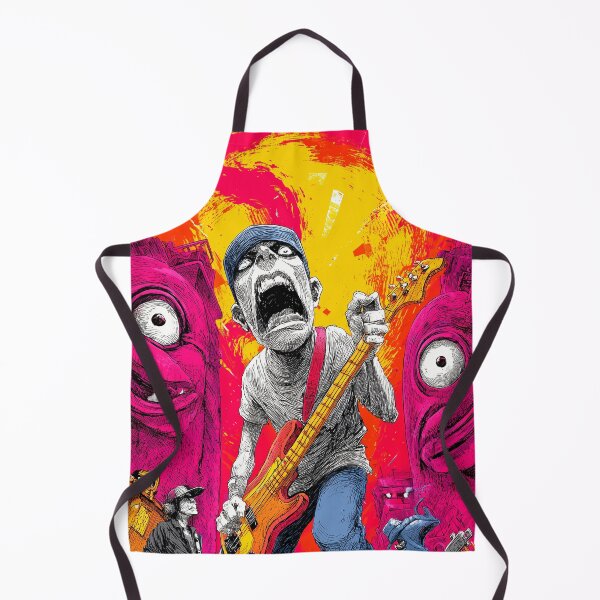 Item preview, Explosive Punk Rock Band Cartoon – Screaming Bassist Chaos Art designed and sold by Art of Ngu.