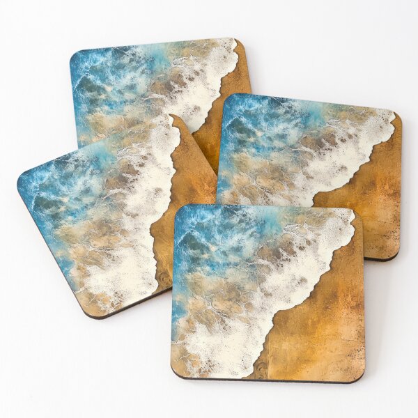 Item preview, “Shoreline Serenity” – Ocean & Sand Abstract designed and sold by ReachForArt.