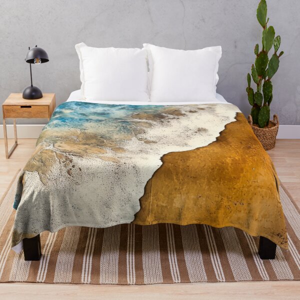 Artikelvorschau, „Shoreline Serenity“ – Ozean & Sand Abstrakt entworfen und verkauft von ReachForArt.