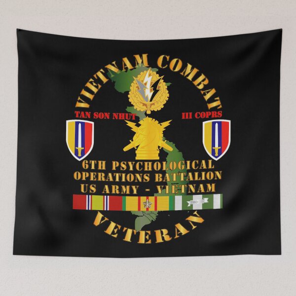 Item preview, Army - Vietnam Combat Vet - 6th PSYOPS Bn - USARV w VN SVC designed and sold by Military Insignia Products.
