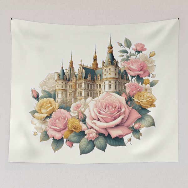 Item preview, Minimalist French Castle - Modern Chateaucore Aesthetic Wall Art designed and sold by Sugar Wisdom .