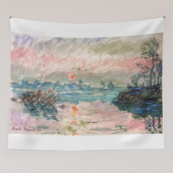 Item preview, Sunset at Lavacourt  by Claude Monet designed and sold by GabyddAlessandr.