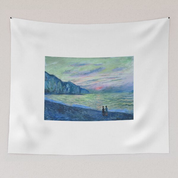 Item preview, Sunset at Pourville   1882; Pourville sur mer France  by Claude Monet designed and sold by GabyddAlessandr.