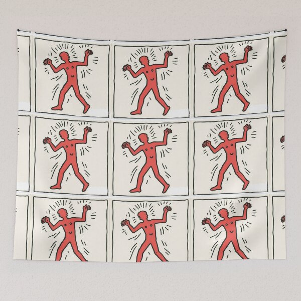 Item preview, Red Stick Man Orginal Graphic Art Happy Face designed and sold by KALEIDOSCOPE UK.
