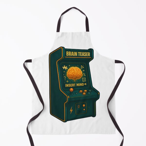 Item preview, Brain Teaser 3000 Arcade – Retro Puzzle Gamer Brain designed and sold by Papurica.