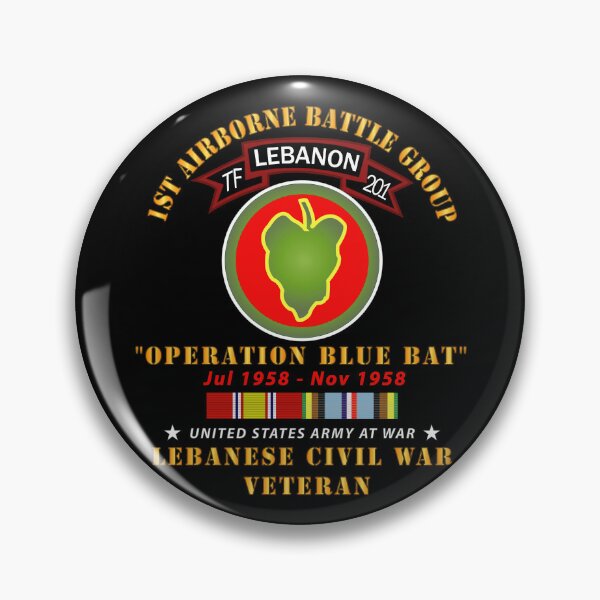 Item preview, Army - 1st Airborne BattleGroup - 24th ID - Lebanon Civil  War w AFEM SVC designed and sold by Military Insignia Products.