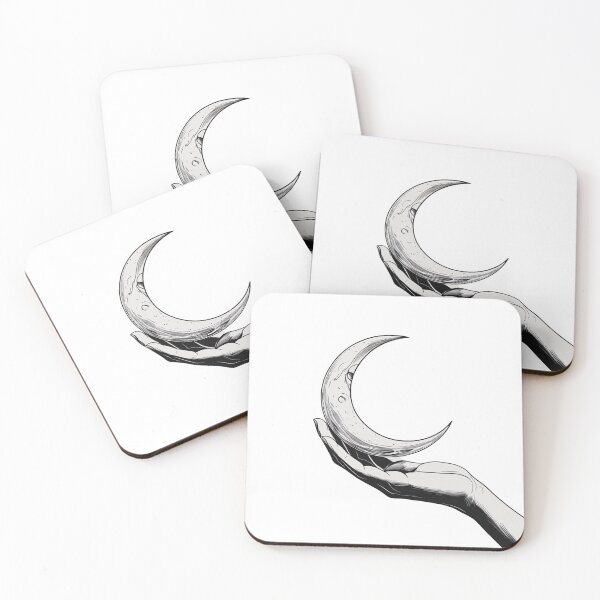 Item preview, Hold the Moon – Minimal Celestial Line Art designed and sold by BestZoneStore.
