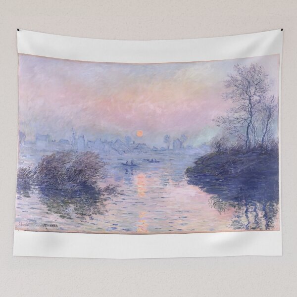 Item preview, Sunset on the Seine at Lavacourt Winter Effect  by Claude Monet designed and sold by GabyddAlessandr.