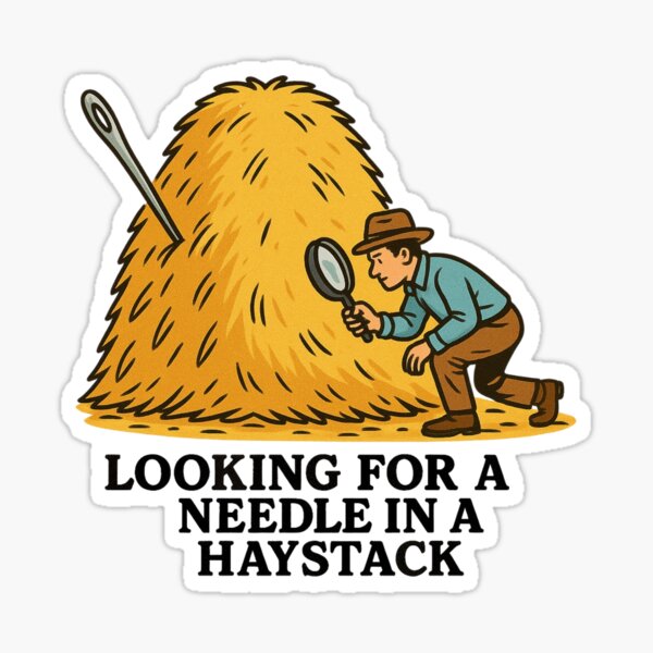 Item preview, Looking for a Needle in a Haystack - Funny Search designed and sold by FineArtsPro.