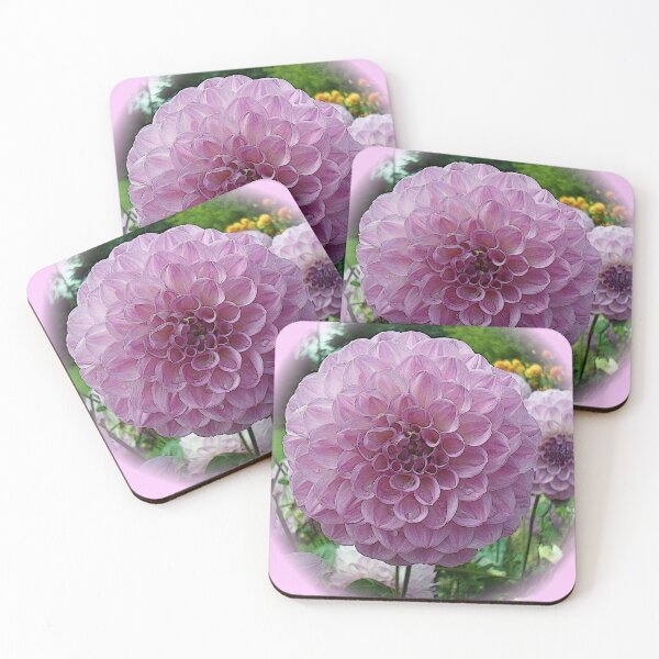 Item preview, Pink Mauve Dahlia With Pink Vignette designed and sold by KeksWorkroom.