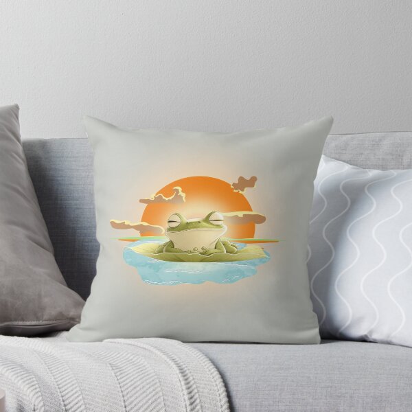 Item preview, Zen Frog at Sunset – Stillness Art Poster / Calm Graphic Tee designed and sold by OskArt design.