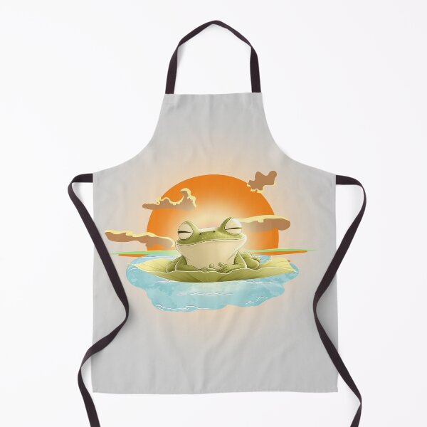 Item preview, Zen Frog at Sunset – Stillness Art Poster / Calm Graphic Tee designed and sold by OskArt design.
