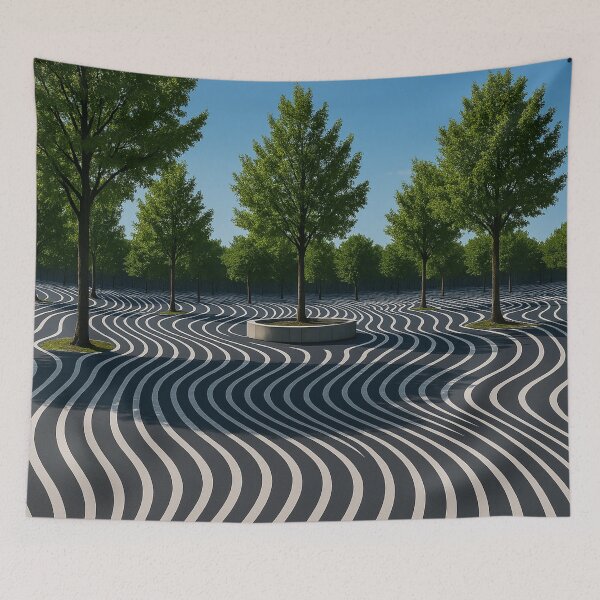 Item preview, Wavy lines and silent trees designed and sold by Sigtrix.