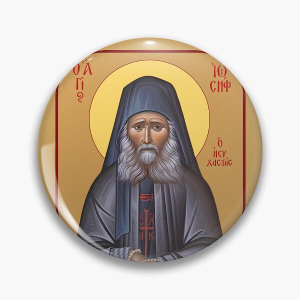 Item preview, icon Saint Venerable Joseph the Hesychast, Joseph the Silent, Joseph the Cave Dweller, designed and sold by orthodox-icon.