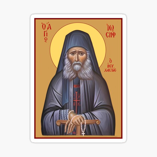 Item preview, icon Saint Venerable Joseph the Hesychast, Joseph the Silent, Joseph the Cave Dweller, designed and sold by orthodox-icon.
