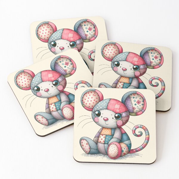 Item preview, Colorful Mouse - Patchwork Animal designed and sold by PawPrintStyles.