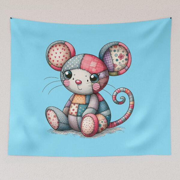 Item preview, Colorful Mouse - Patchwork Animal designed and sold by PawPrintStyles.