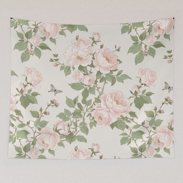 Item preview, Elegant Rose Pattern with Butterfly designed and sold by CoolPixels.