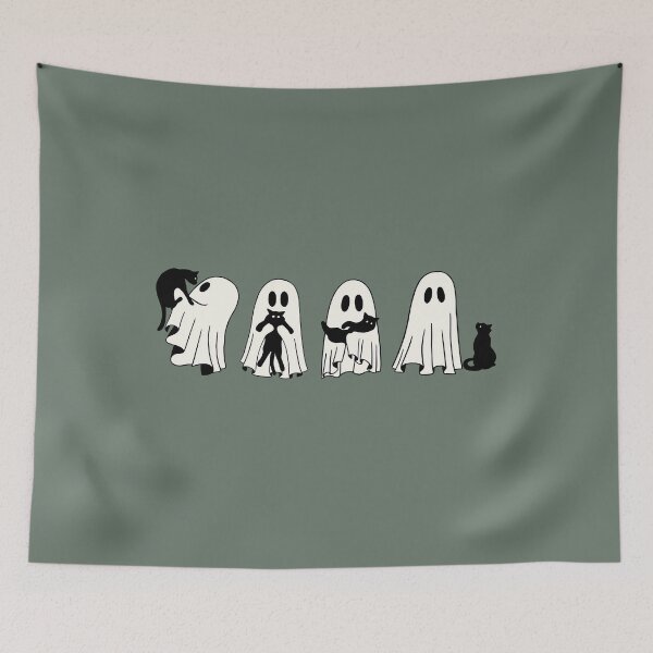 Item preview, Halloween Ghost Black Cat designed and sold by HaloHop.
