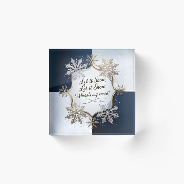 Aperçu de l'œuvre Flocons de neige élégants en or et en argent – Design de Noël étincelant par LaLi Designs créée et vendue par LaLi-Designs.