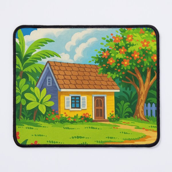 Item preview, Tropical Yellow Cottage Art designed and sold by HerSteps.