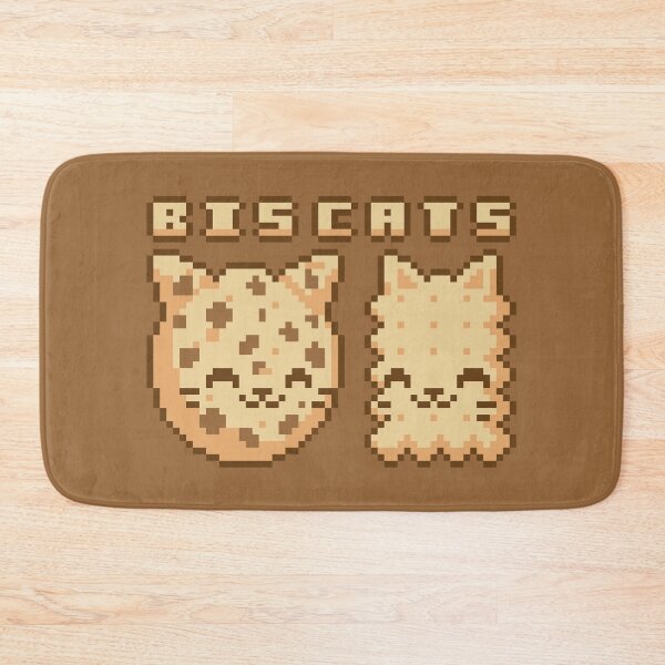 Item preview, Kitty Cute Cat Baking Biscuits Pixel Art Kawaii designed and sold by PixelDrukiPL.