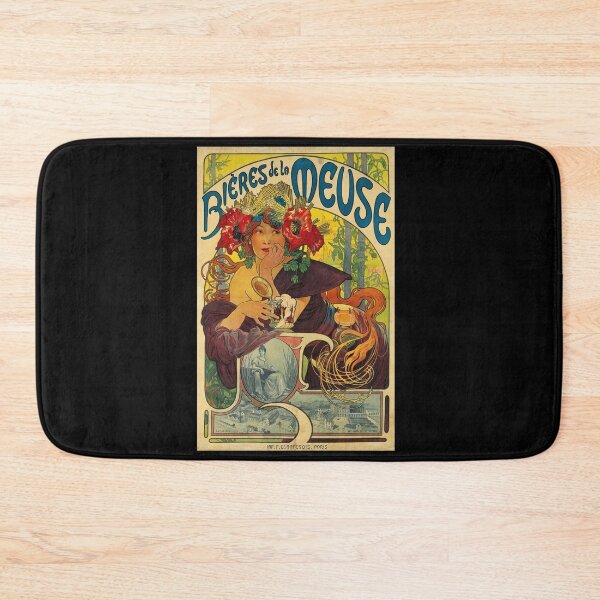 Item preview, Bieres de la Meuse Poster by Alphonse Mucha | Art Nouveau Beer Print | 1897 Vintage French Wall Art designed and sold by artofuniverse.