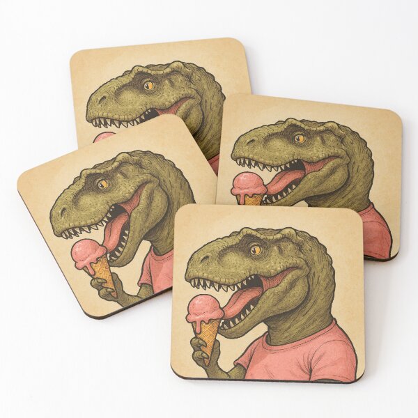 Item preview, T-Rex Eating Ice Cream designed and sold by MashyArt.