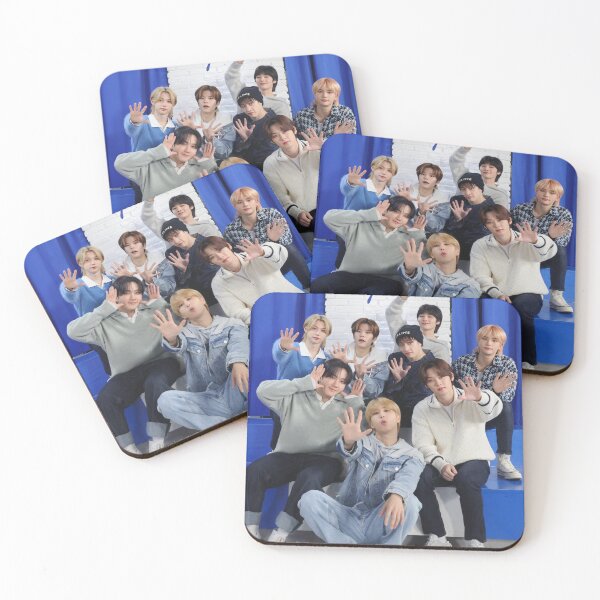 Item preview, SKZ blue summer poster cute boys summer limited edition smile You make STRAY KIDS stay kpop happy ot8 daughter gift photocards designed and sold by Kpop-Noona.