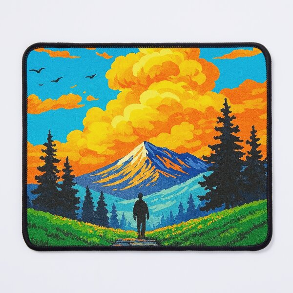 Item preview, Mountain Hike with Fiery Clouds - Hit the Trails designed and sold by HerSteps.