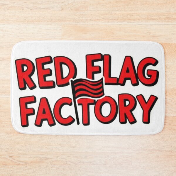 Item preview, Red Flag Factory – Funny Red Text Sticker designed and sold by EverMuse_0_0.