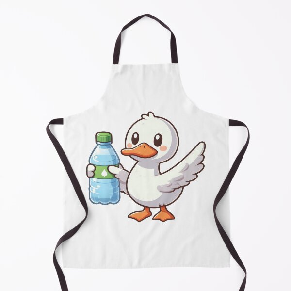 Item preview, Cartoon Duck with Water Bottle – Funny Hydrated Bird designed and sold by Confuzz1ed.