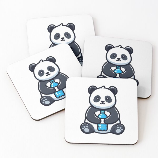Artikelvorschau, Cartoon-Panda mit Wasserflasche – Chill Hydration Moment entworfen und verkauft von Confuzz1ed.
