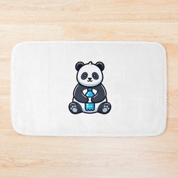 Item preview, Cartoon Panda with Water Bottle – Chill Hydration Moment designed and sold by Confuzz1ed.