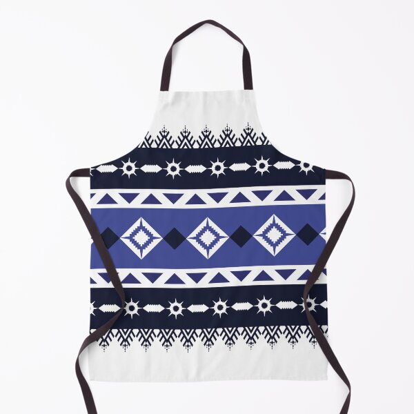 Item preview, Blue Tribal Geometric Pattern - Ethnic Border Design designed and sold by Kopii Art.