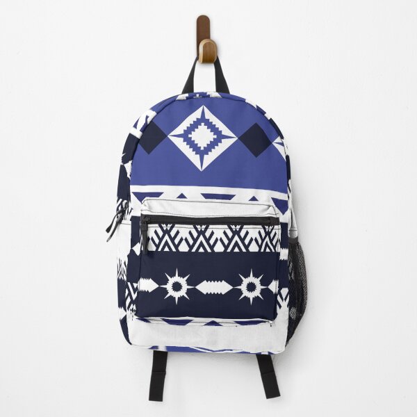 Item preview, Blue Tribal Geometric Pattern - Ethnic Border Design designed and sold by Kopii Art.