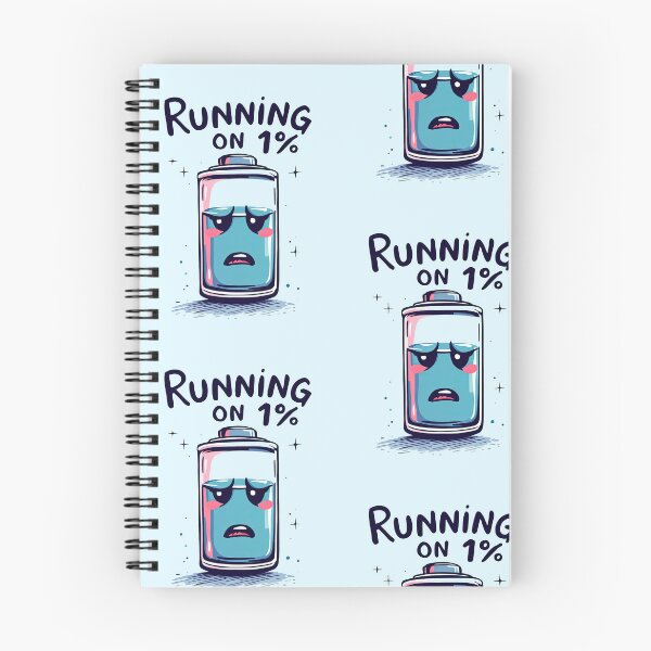 Item preview, A close up of a cartoon battery with a caption of running on it designed and sold by cafegrafis.