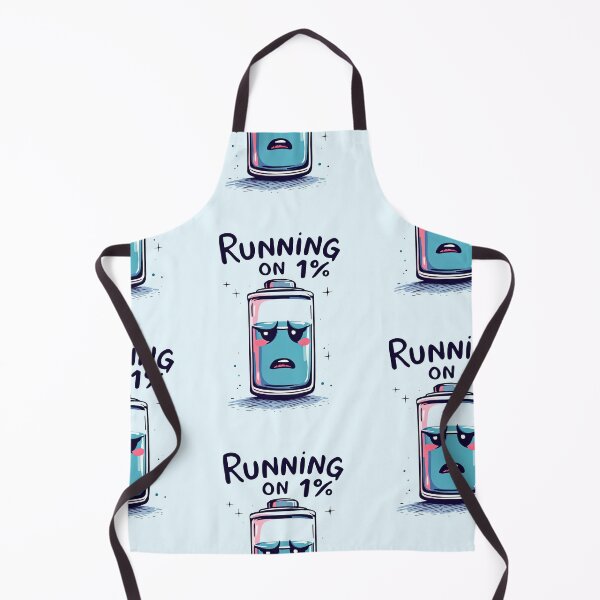 Item preview, A close up of a cartoon battery with a caption of running on it designed and sold by cafegrafis.