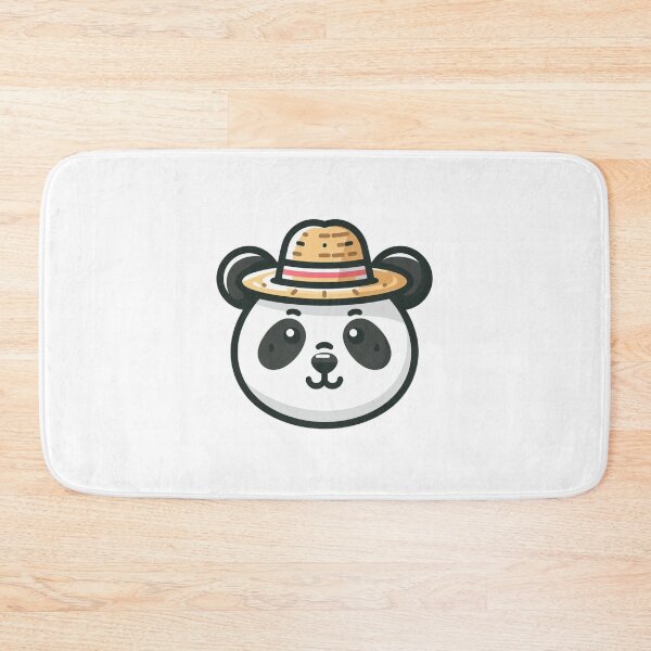 Item preview, Playful Panda with Straw Hat – Cartoon Chill Bear Art designed and sold by Confuzz1ed.