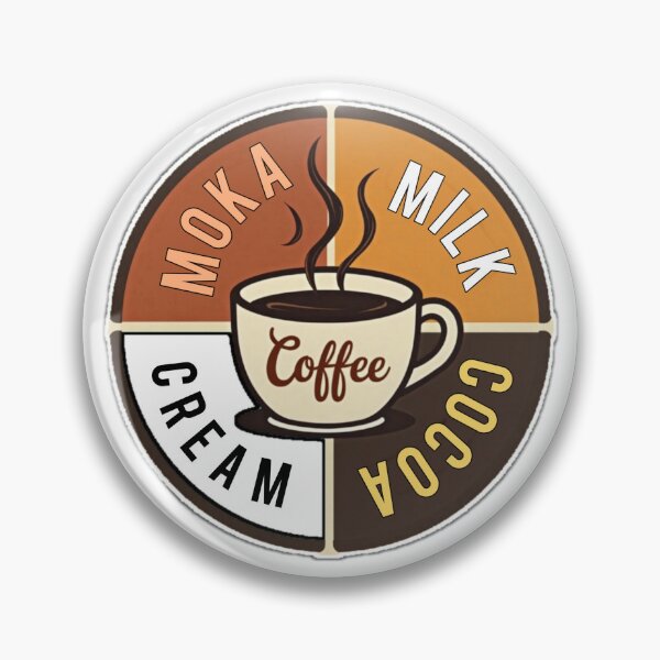 Item preview, Very basic ingredients of various types of coffee in a simple circle. designed and sold by Giulivo Store Graphic.