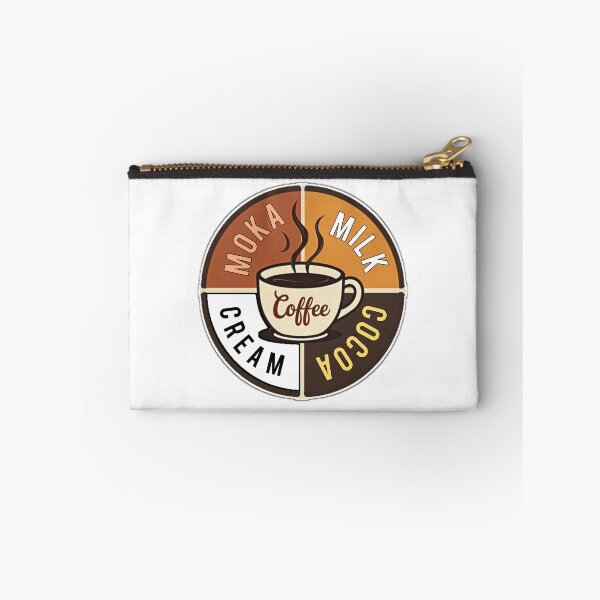 Item preview, Very basic ingredients of various types of coffee in a simple circle. designed and sold by Giulivo Store Graphic.
