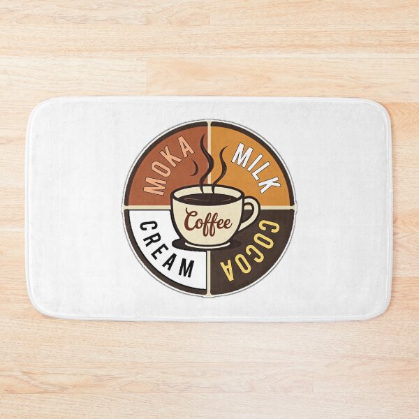 Item preview, Very basic ingredients of various types of coffee in a simple circle. designed and sold by Giulivo Store Graphic.