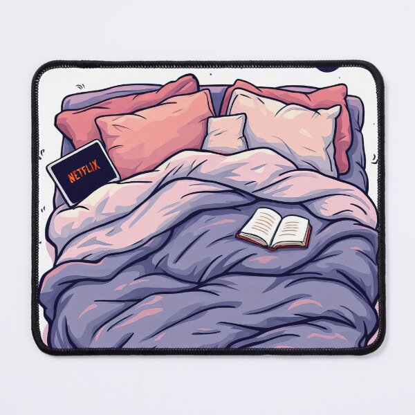 Item preview, A close up of a bed with a book and a pillow designed and sold by cafegrafis.