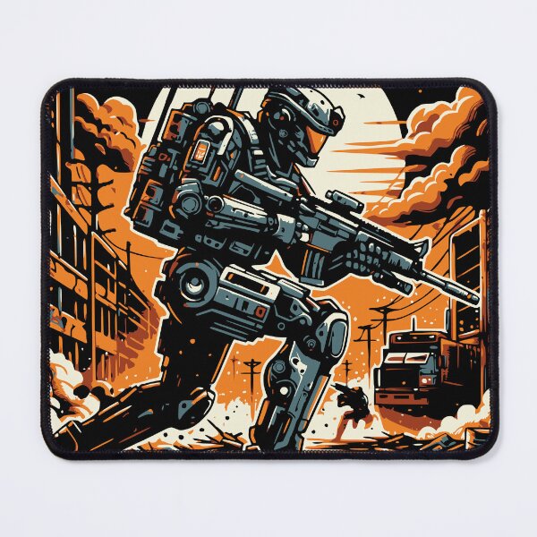 Item preview, Futuristic Warbot in Action designed and sold by Dawid-Creator.