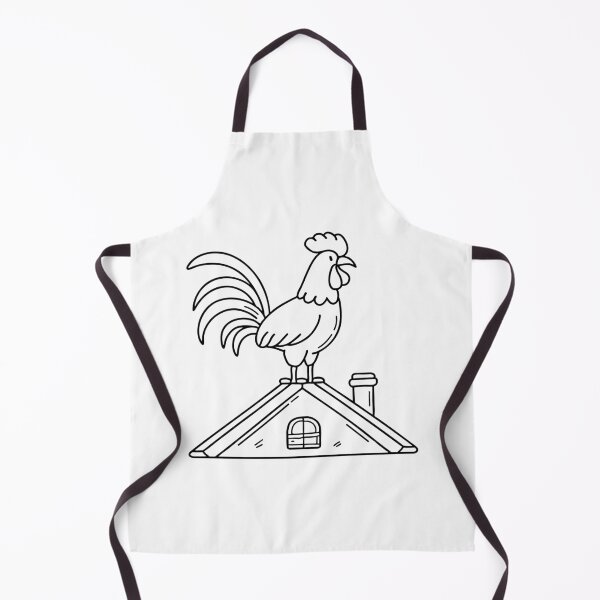 Item preview, Rooster crowing on a farmhouse roof with wings slightly spread designed and sold by rasagamastore.