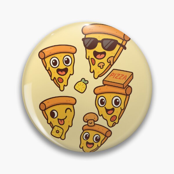 Item preview, Pizza Party Slice Parade – Cute Melty Characters designed and sold by Bramble99.