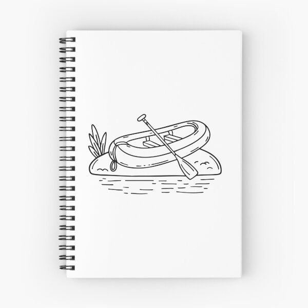Item preview, Raft with paddle resting on the sand at the edge of a shallow stream designed and sold by rasagamastore.