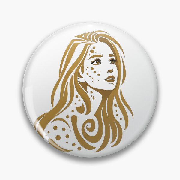 Item preview, Dajana Collins Golden Freckle Muse – Elegant Abstract Portrait designed and sold by Collins Design.